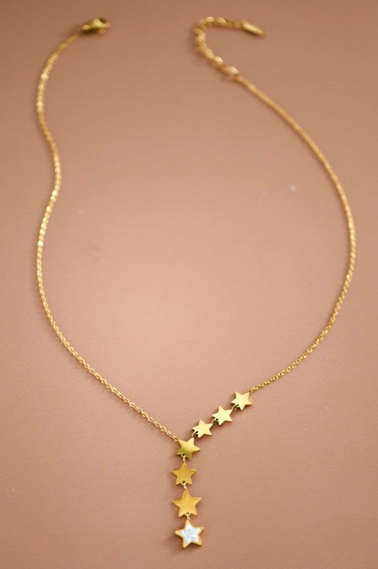 Golden Falling Stars Necklace