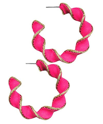 The Sorrento Spiral Satin Hoops