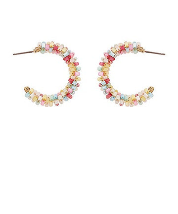 The Portofino Beaded Hoop Earrings
