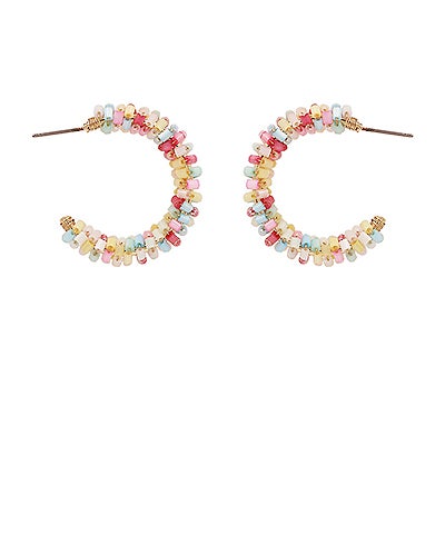 The Portofino Beaded Hoop Earrings
