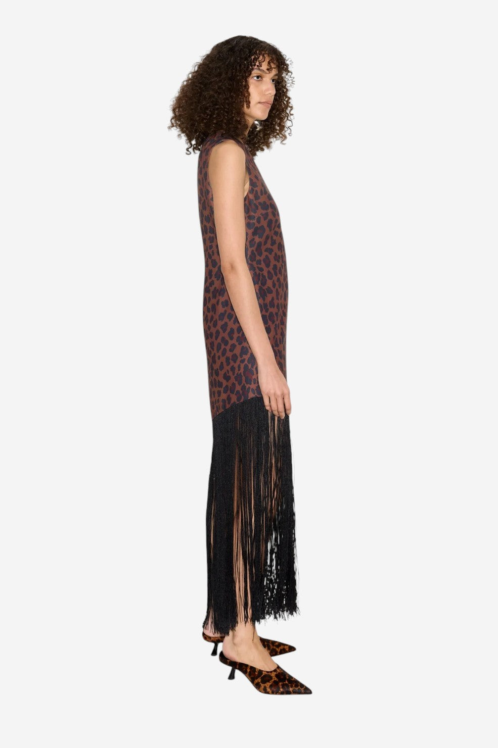 *PRE-ORDER* Haircalf Pointed Gala Mule - Leopard