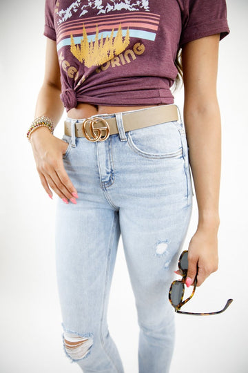 CG Vegan Leather Buckle Belt