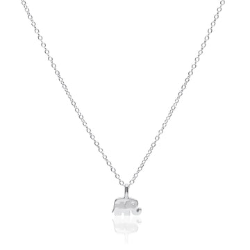 Elephant Charm Silver Necklace