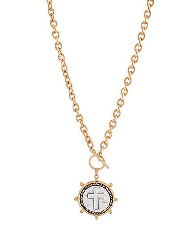 Heritage Cross Medallion Necklace