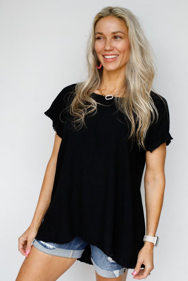 Summer Daze Raw Hem Top *Final Sale*