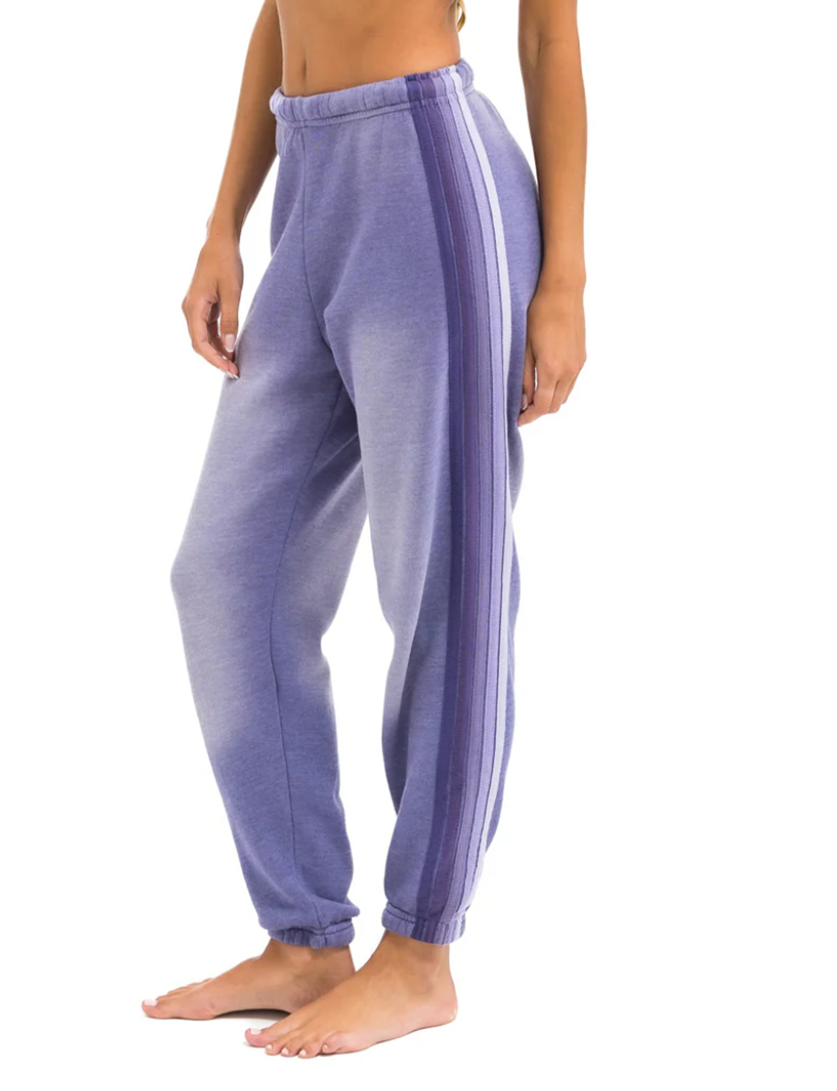 5 Stripe Sweatpants, Faded Grape