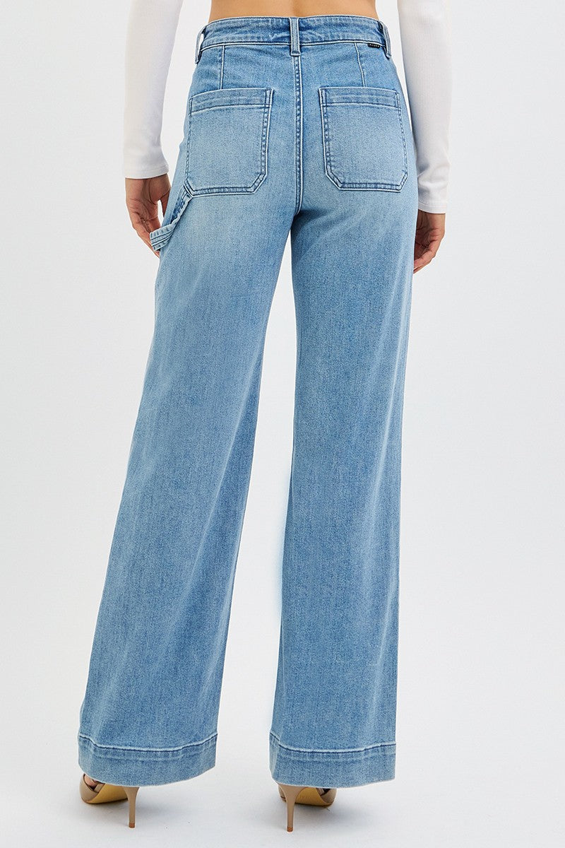 Cargo Pocket Straight Jeans