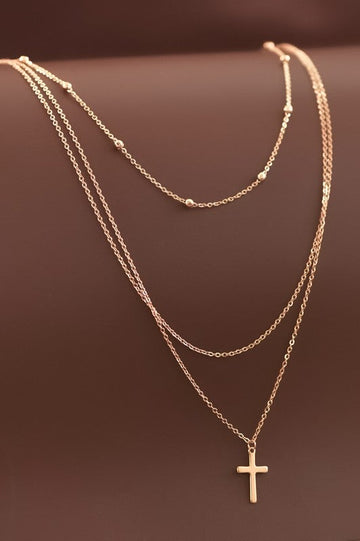 Layered Faith Cross Necklace