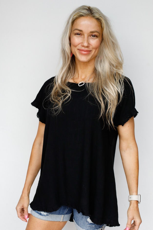 Summer Daze Raw Hem Top *Final Sale*