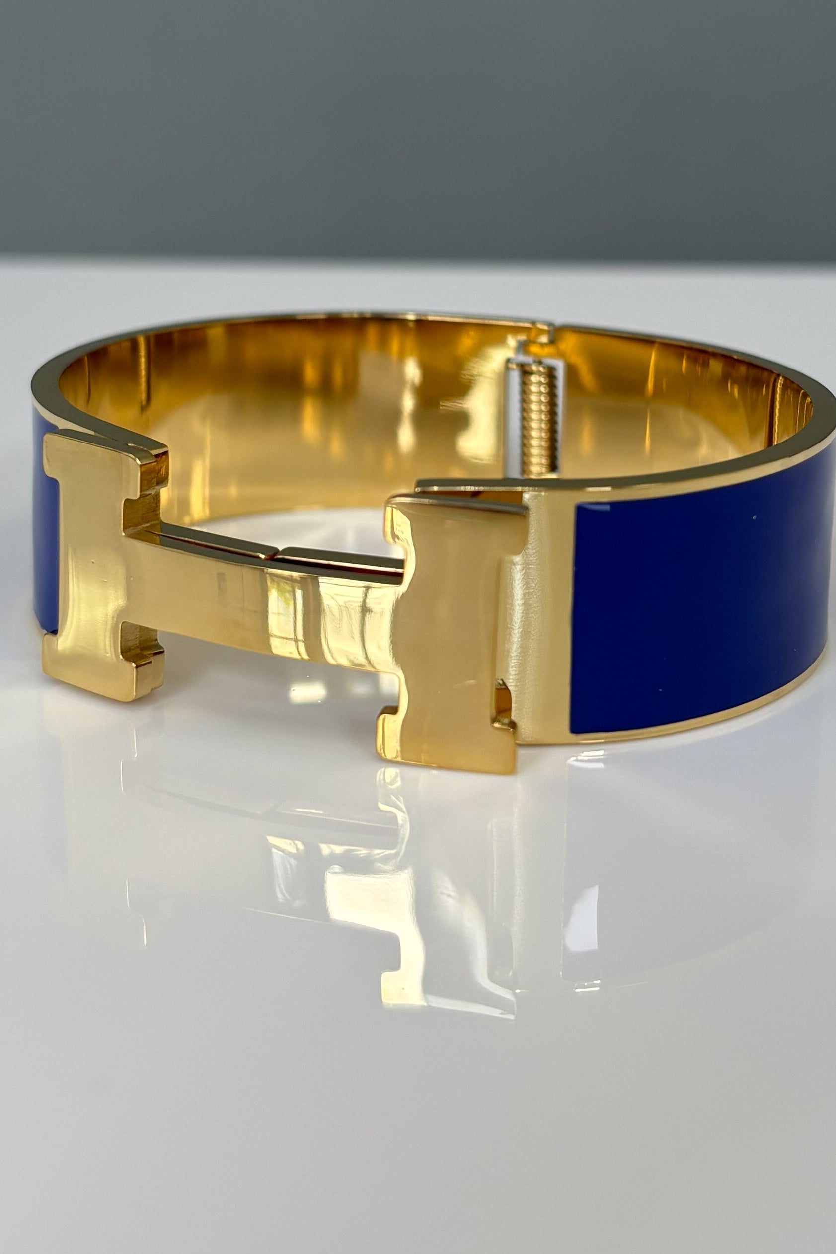 ¡°H¡± Inspired Wide Bracelet (Multiple Colors)
