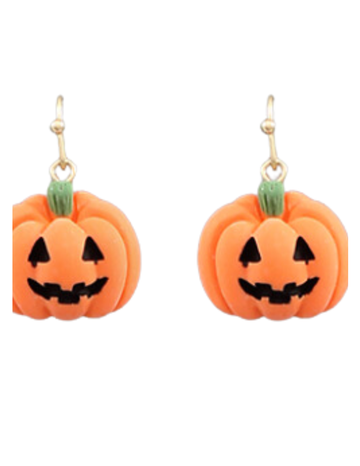 Pumpkin Jack-O'-Lantern Earrings