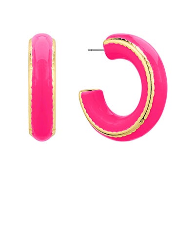The Palma Luxe Enamel Hoops