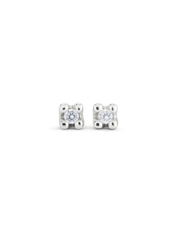 Spark Stud Earrings Silver