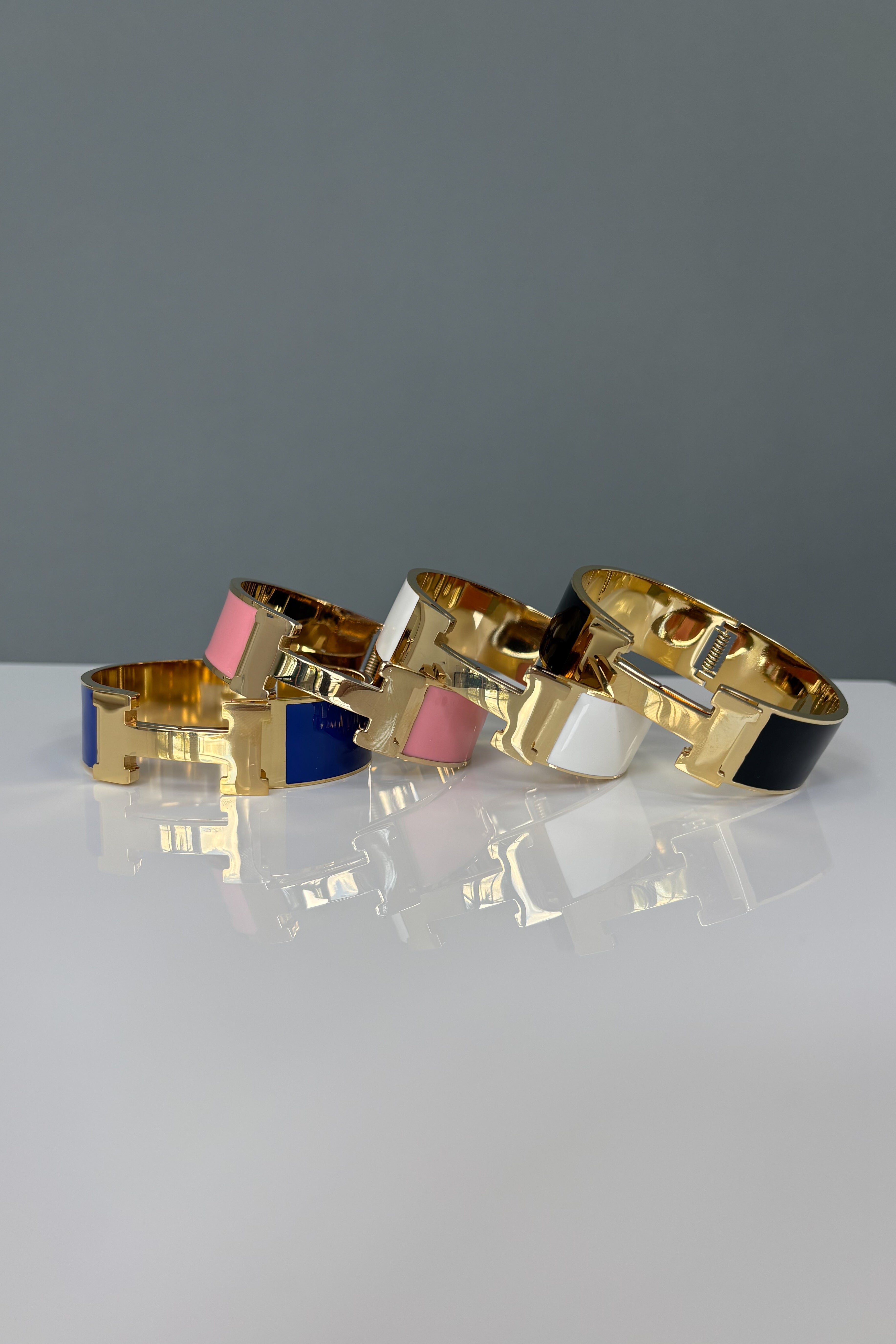 ¡°H¡± Inspired Wide Bracelet (Multiple Colors)