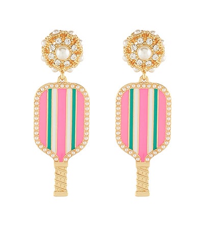 Match Point Sparkle Drop Earrings