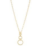 Minimalist Gold Circle Pendant Necklace