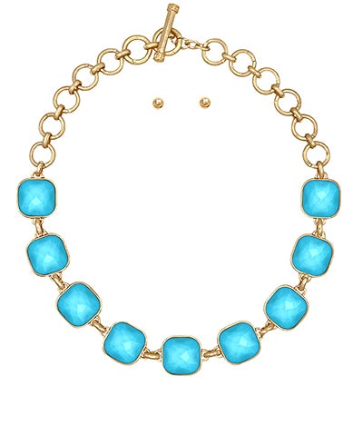Coastal Chic Gem Chain Necklace