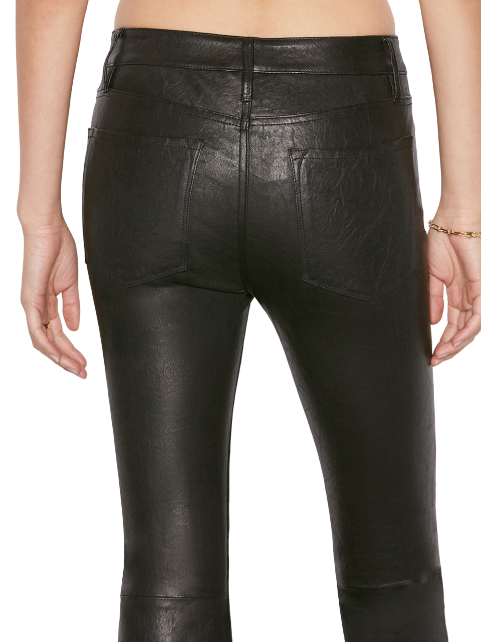 Leather Le Crop Mini Boot - Noir