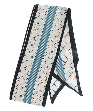 Dot Stripe Narrow Scarf