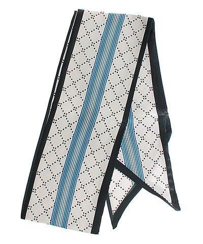 Dot Stripe Narrow Scarf