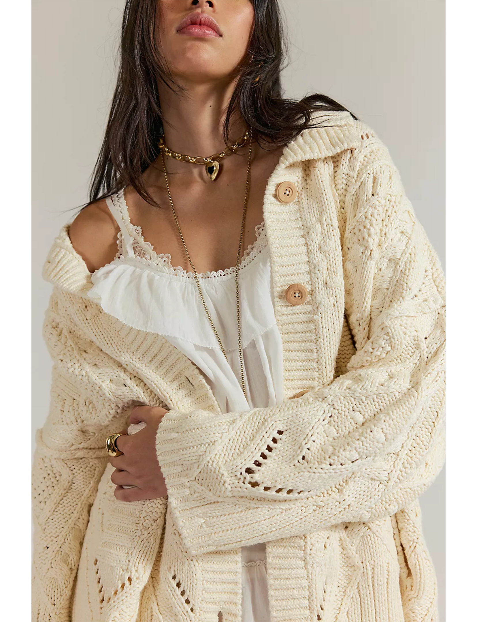 Heart You Cardigan, Ivory