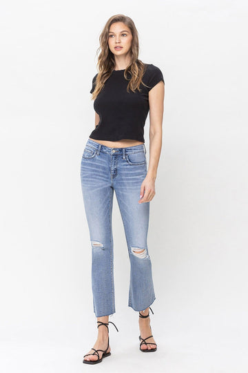 Vervet Mid Rise Kick Flare Denim