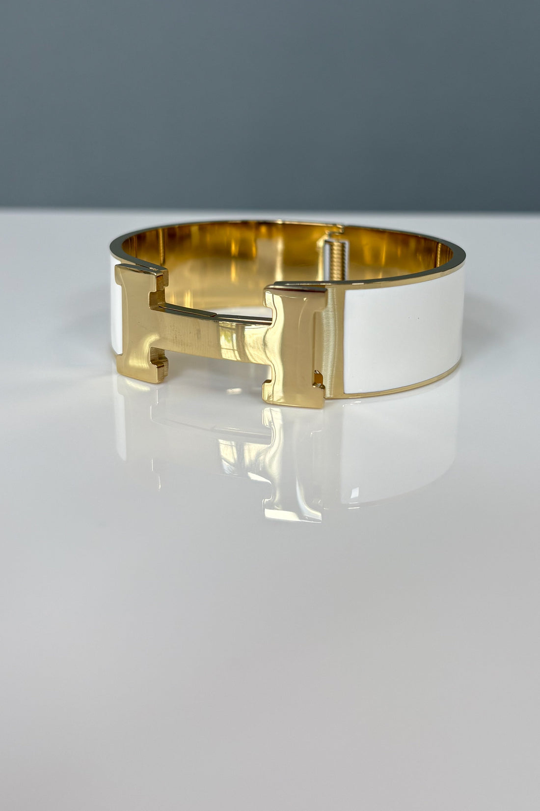 ¡°H¡± Inspired Wide Bracelet (Multiple Colors)