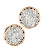 Roman Coin Embossed Earrings