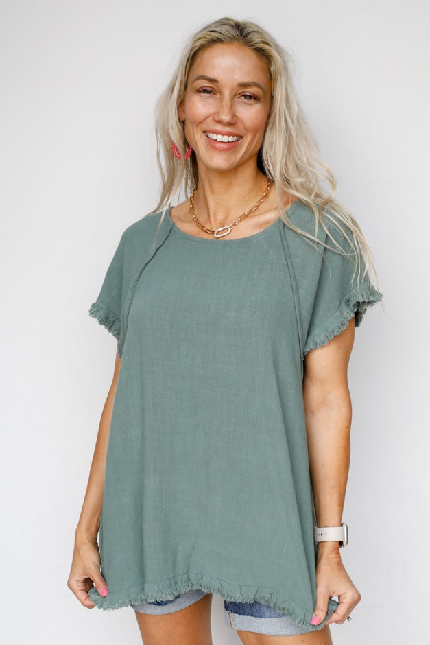 Summer Daze Raw Hem Top *Final Sale*