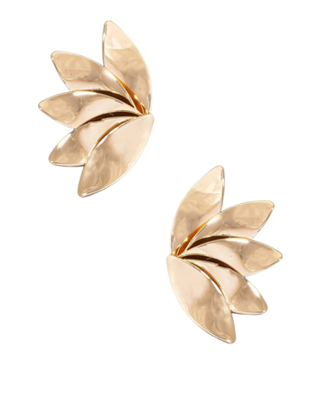 Gold Leaf Statement Earrings