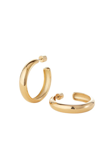 Staple Hoop Large - Gold