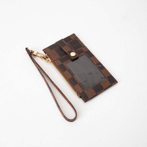 Checker Slim Wristlet Wallet