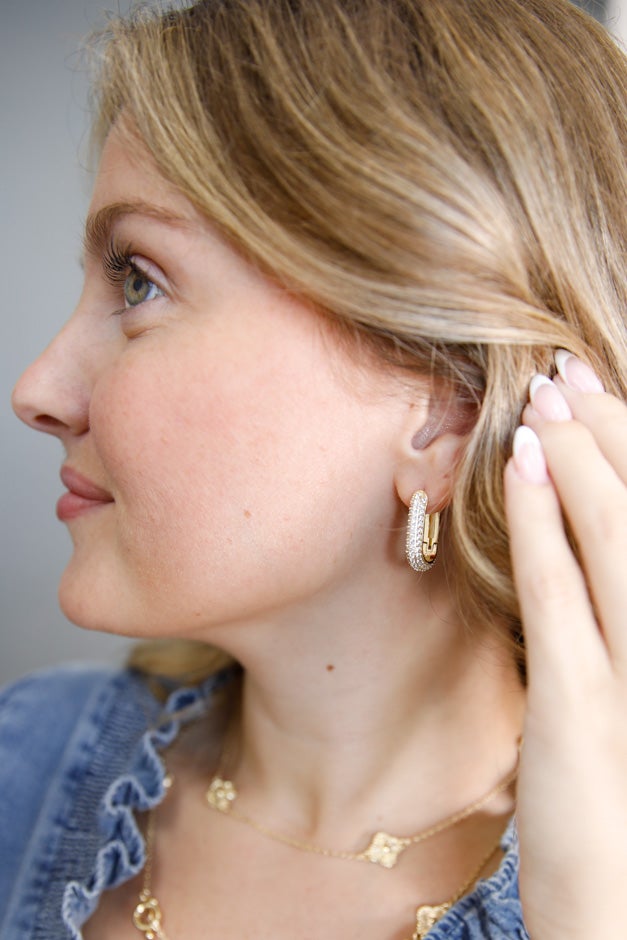 Everyday Sparkle CZ Hoop Earrings