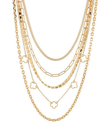 Multi-Layer Clover Charm Necklace