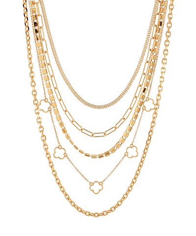 Multi-Layer Clover Charm Necklace
