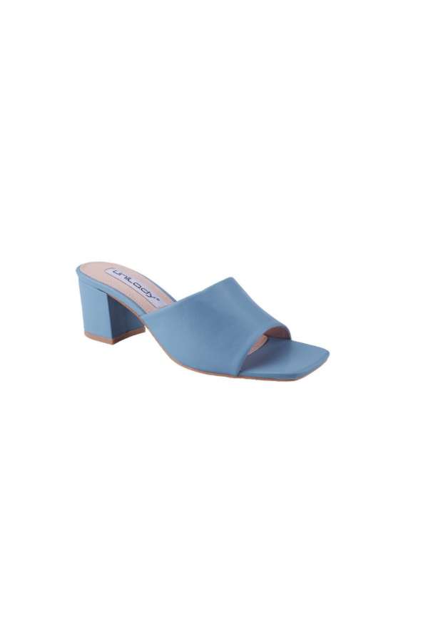 Square Toe Chunky Heel Slide On *Final Sale*