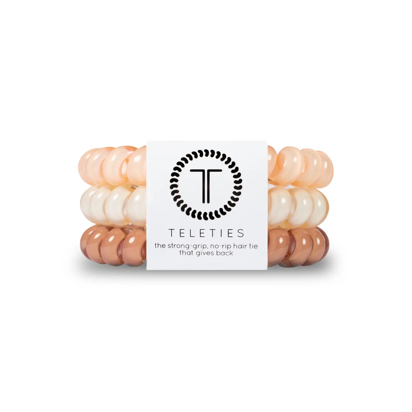 TELETIES Large Hair Ties - Strong, Stylish, and No-Rip Hair Accessories (3-Pack)