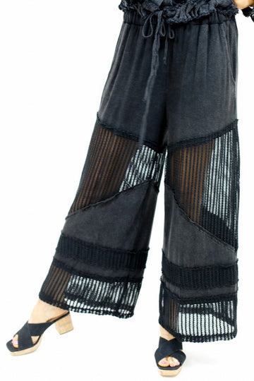 Passing By Knit Panel Pants *Final Sale*