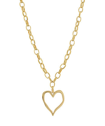 Golden Heart Link Necklace
