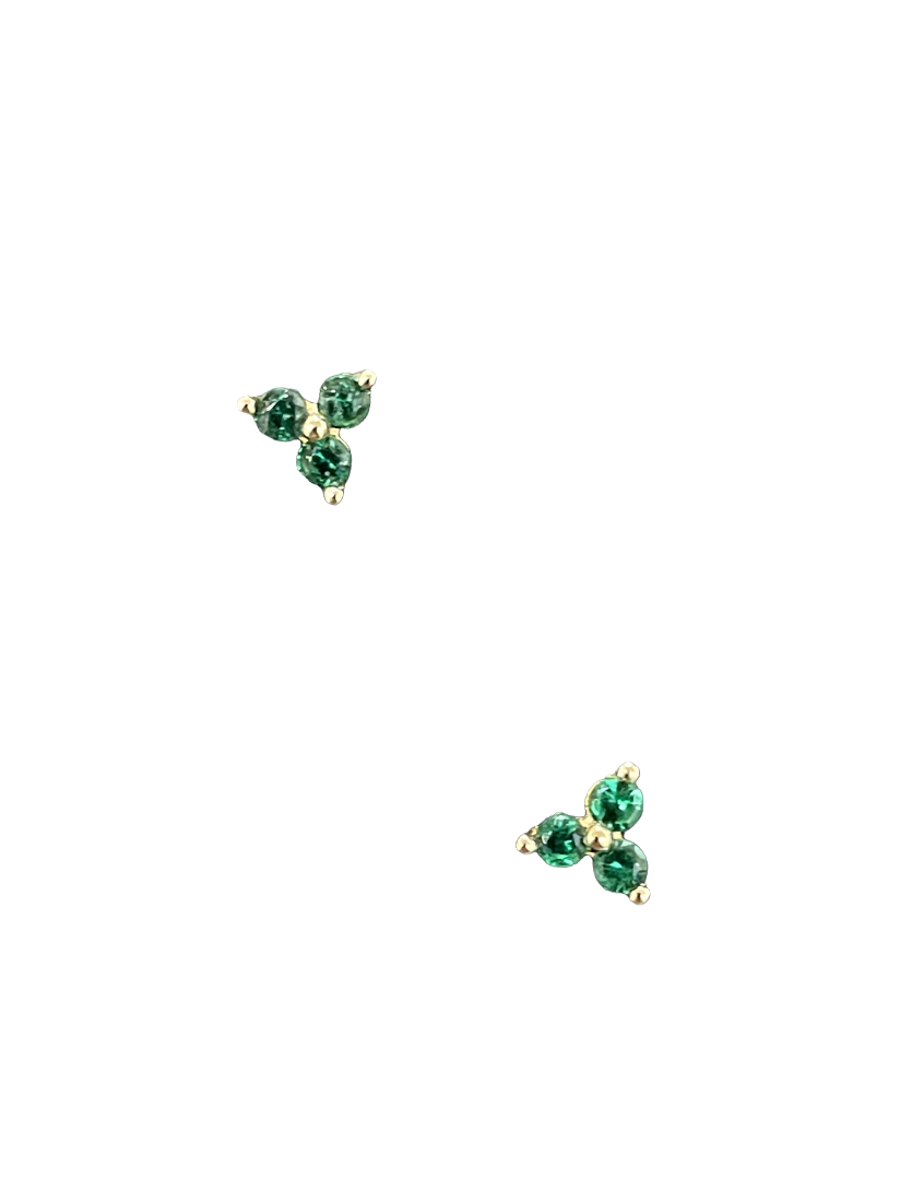 Trillion Stud - Emerald