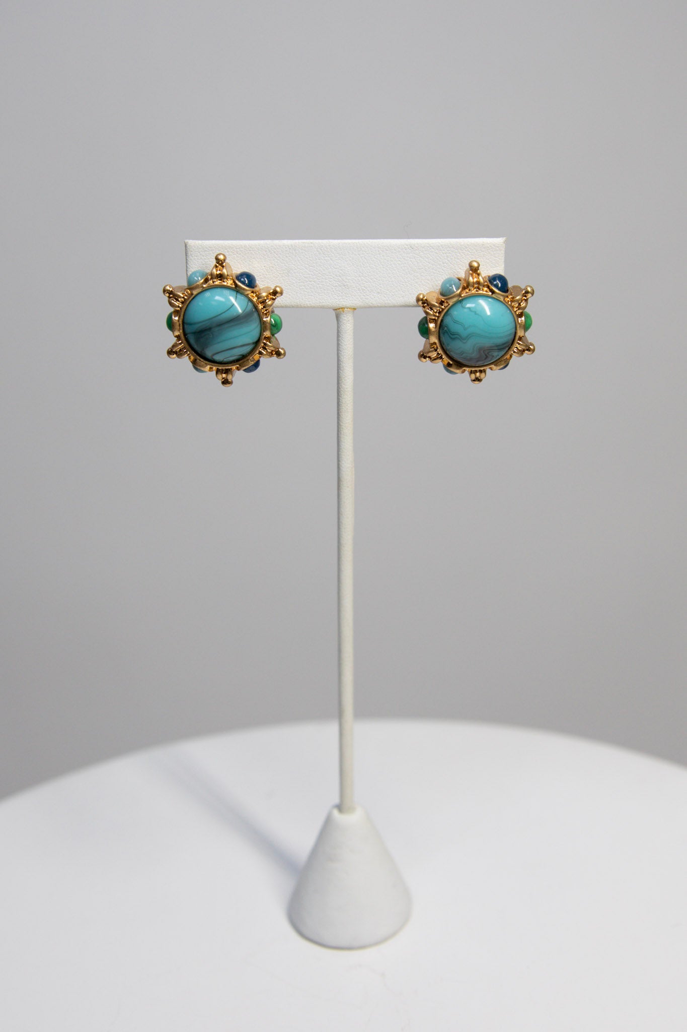 Sunburst Medallion Stud Earrings