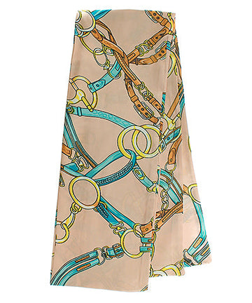Equestrian Charm Narrow Scarf