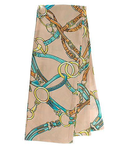 Equestrian Charm Narrow Scarf