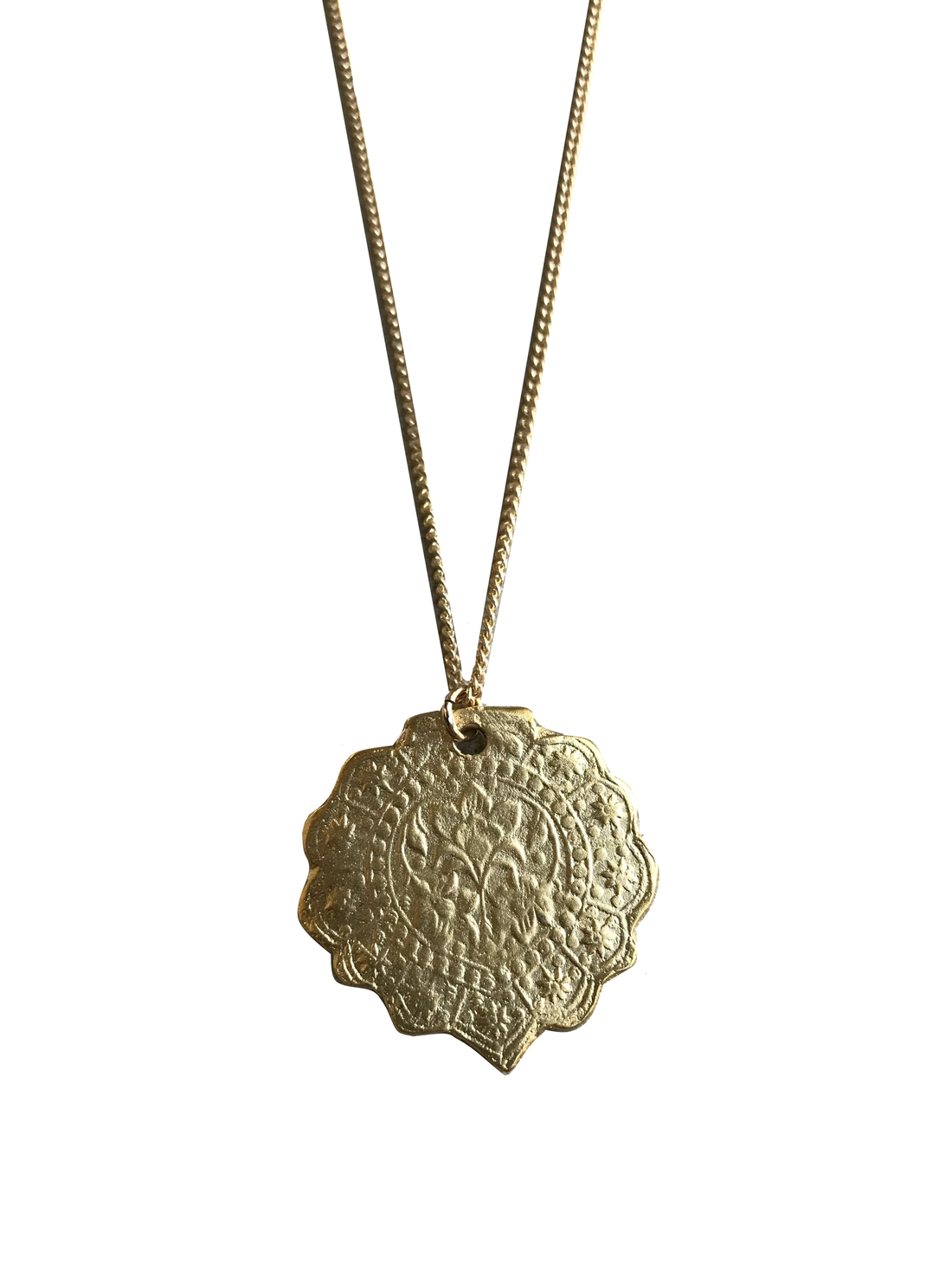 Flower Mandala Coin Necklace