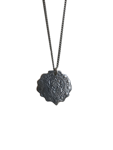 Flower Mandala Coin Necklace