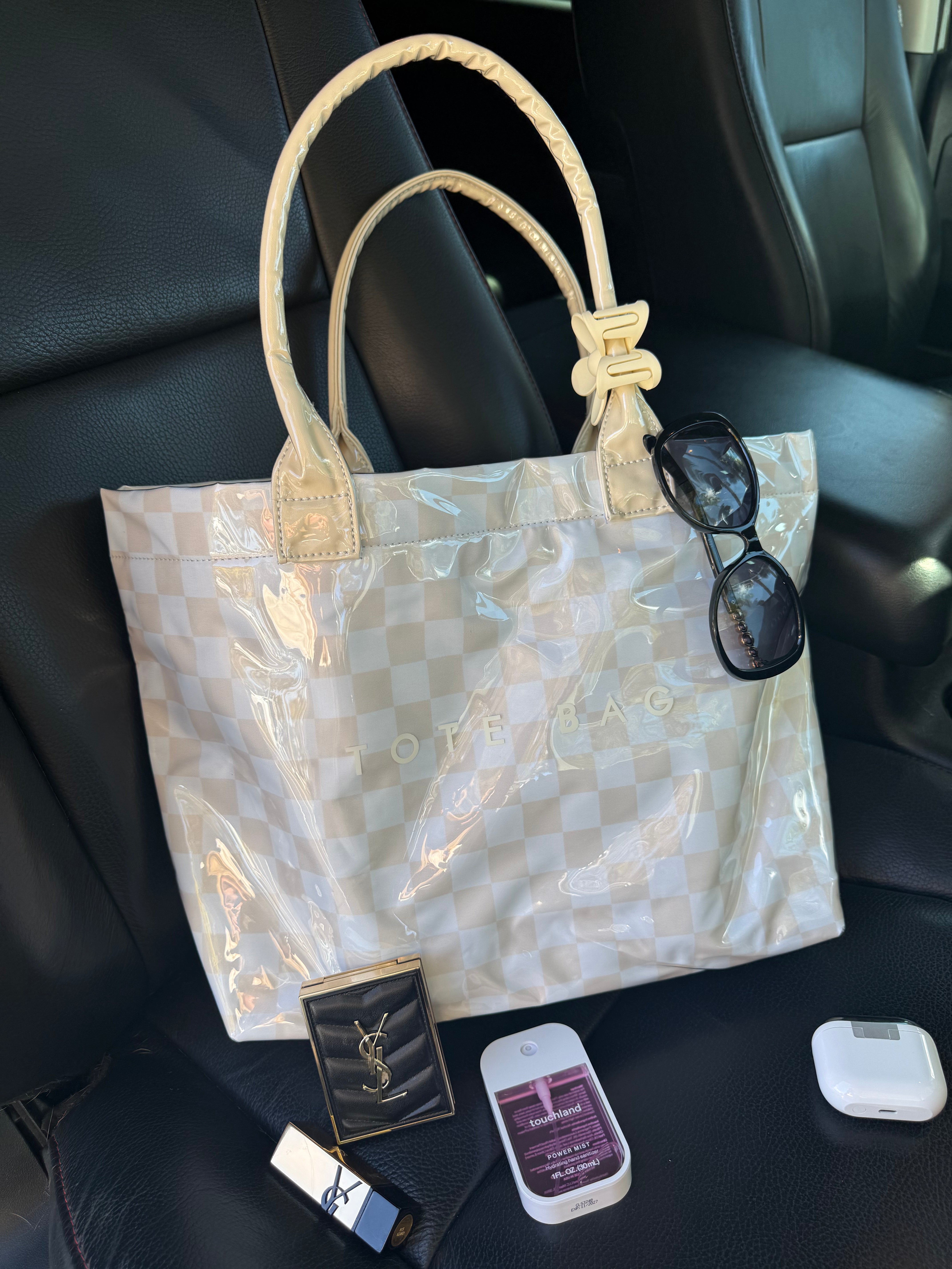 Checkered Crush PVC Tote Bag