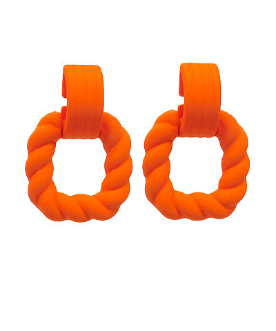 Twisted Link Statement Earrings