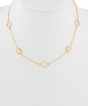 Lucky Clover Linked Necklace
