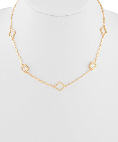 Lucky Clover Linked Necklace