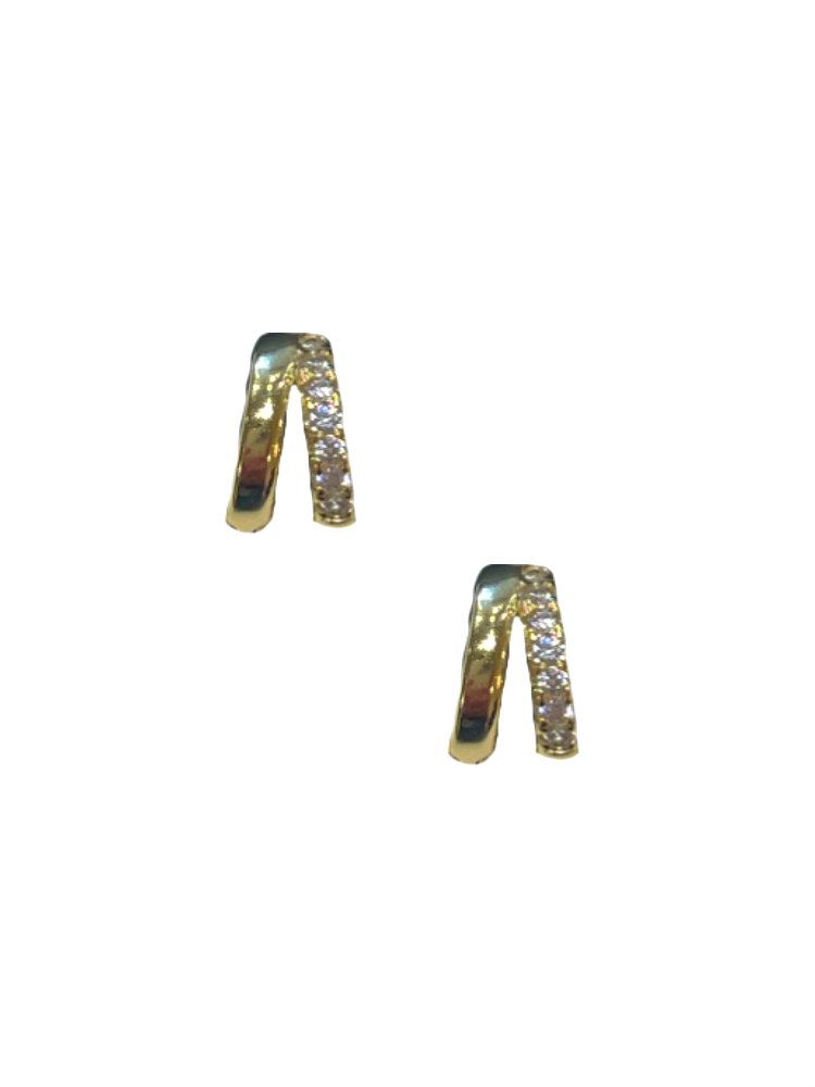 Pave Split Huggies